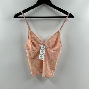 Urban Outfitters Out From Under Peach Paisley Cami (Size Medium, NWT)